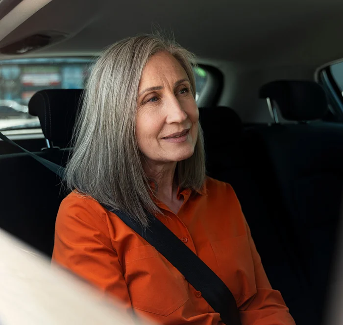 An older man using our Medical transportation services in New York City